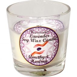 Healing Candle Amethyst Harmonia Soy Gem Votive