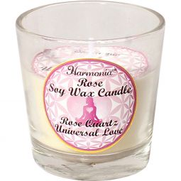 Universal Love Candle Rose Quartz Harmonia Soy Gem Votive