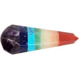 Gemstone Faceted Massage Wand -  Chakras