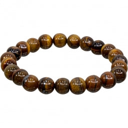 Tiger Eye Bracelet 8mm Round Beads