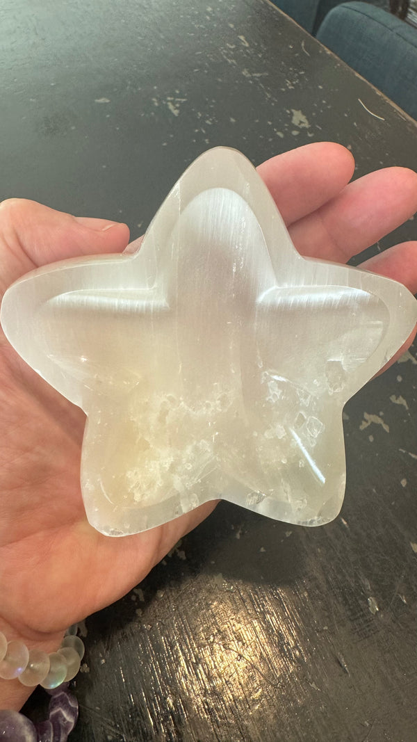 Selenite Bowl Large - Star