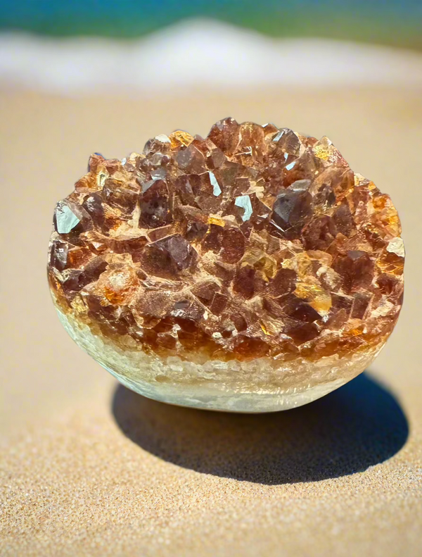 Citrine Druze polished 2 1/4 x 2