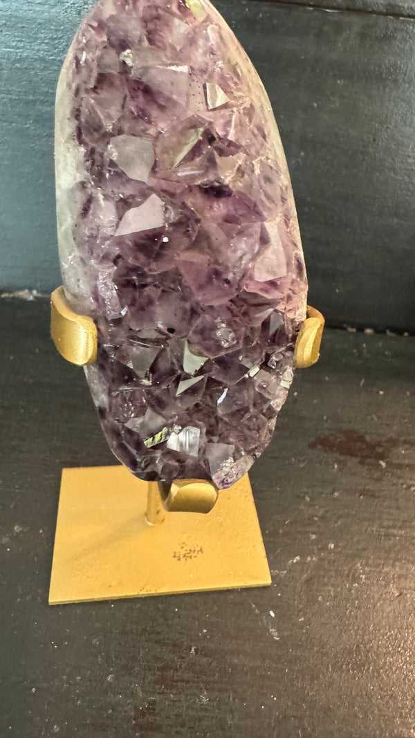 Amethyst Druze on stand 3 3/4 x 2