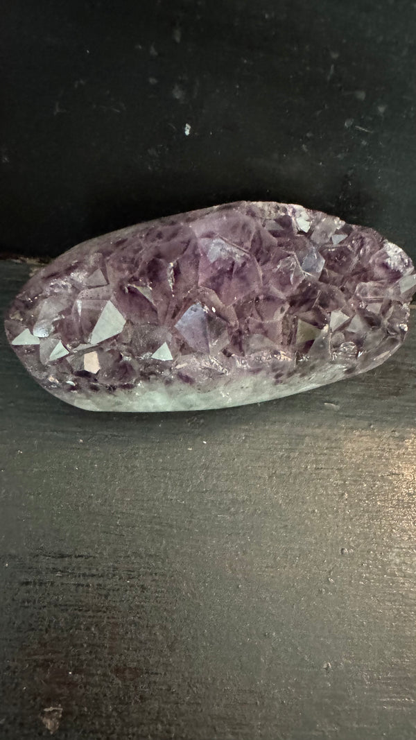 Amethyst Druze on stand 3 3/4 x 2