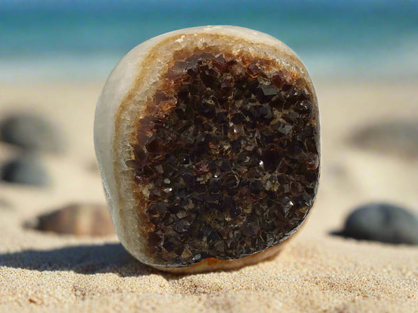 Citrine Druze polished  3 X 3