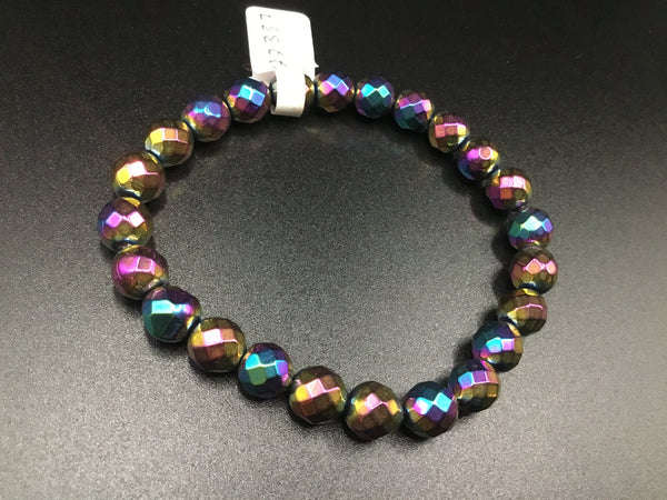 Rainbow Hematite Bracelet 8mm