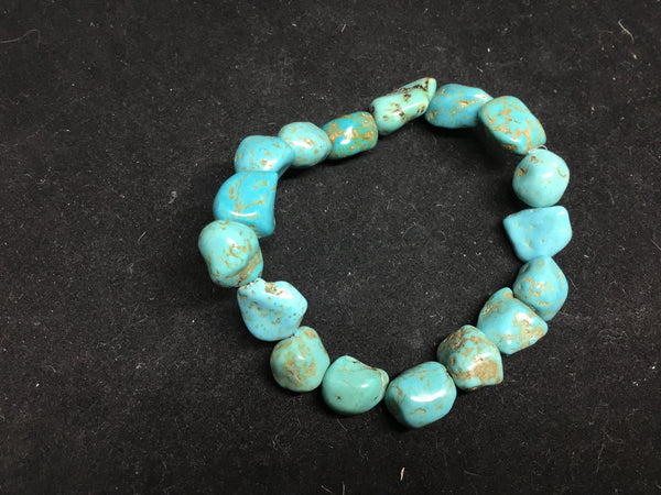 Turquoise Howlite  Bracelet 6-8mm Beads
