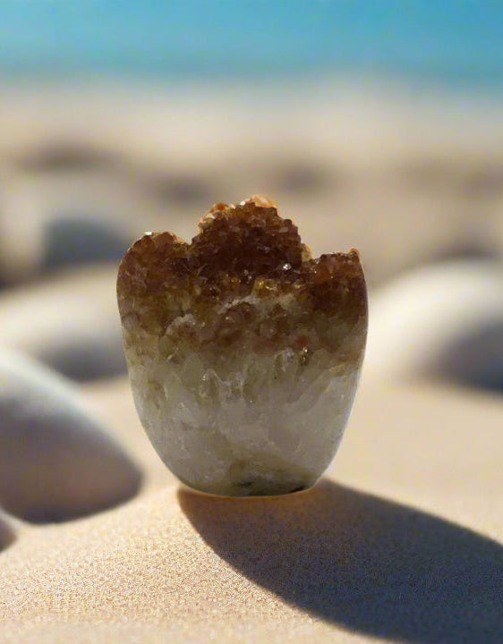 Citrine Druze polished  2 1/4 x 2