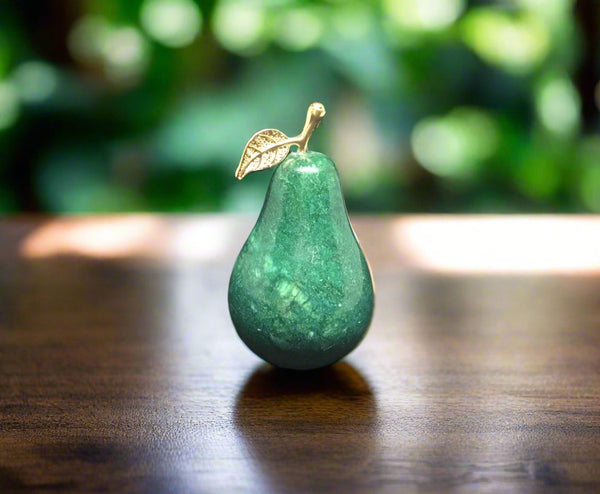 Natural Afghanistan jade Pear Statue Stone