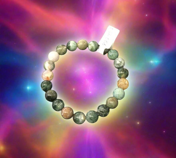 Fancy Jasper  Men's Bracelet 10mm-12mm Round Beads