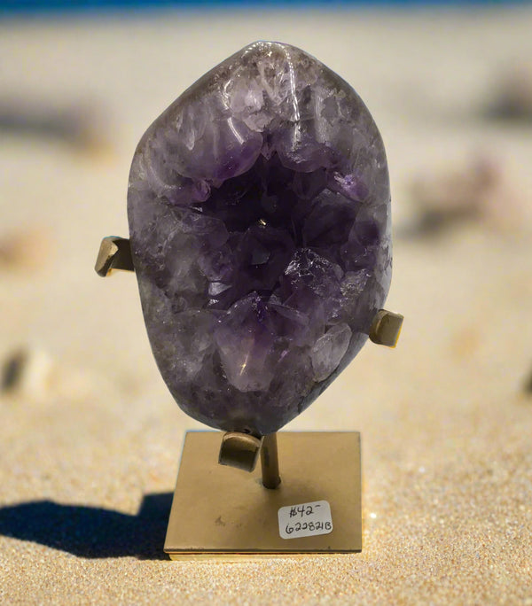 Amethyst Druze on stand 4 1/4 x 3 1/4