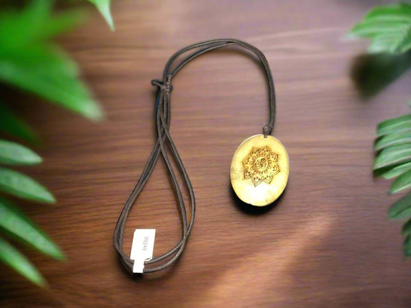 Palo Santo Necklace - Lotus/Om