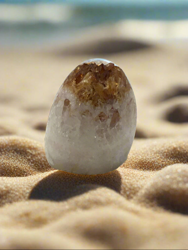 Citrine Druze polished  2 x 2.8