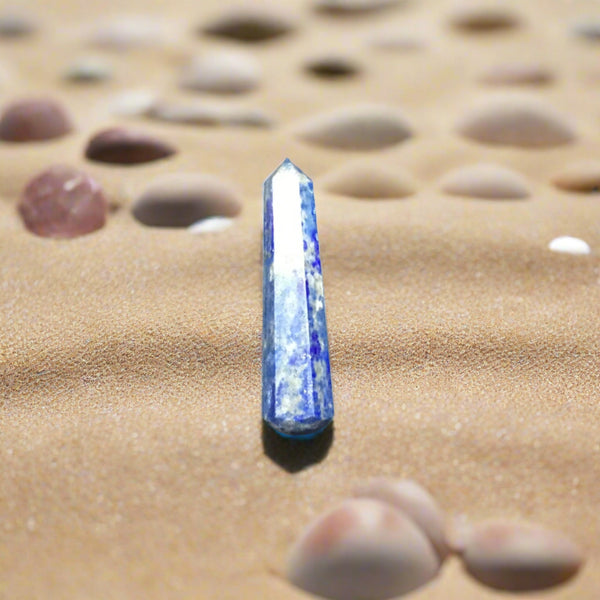 Gemstone faceted massage wand Lapis