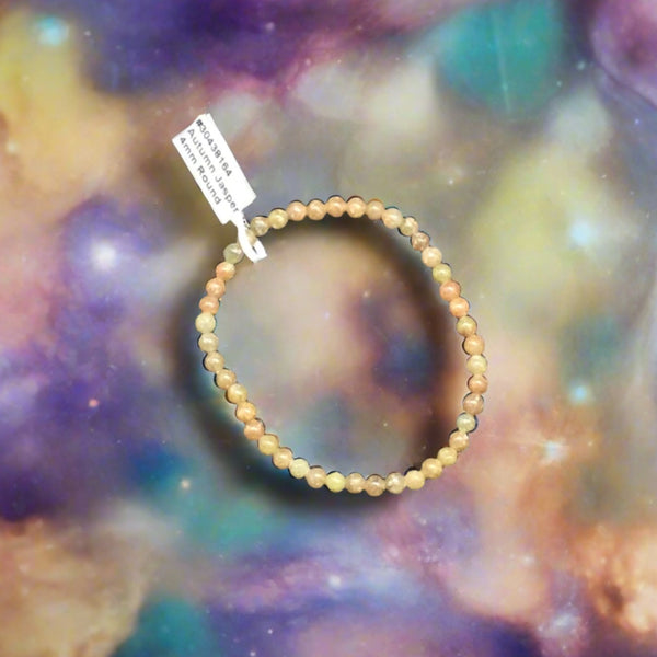 Autumn Jasper  Bracelet 4mm Round Beads