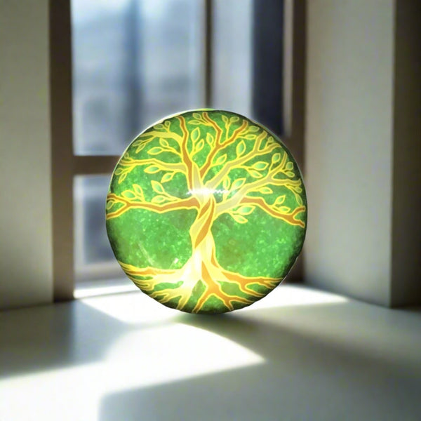 Clear Glass Paper Weight - Tree of Life