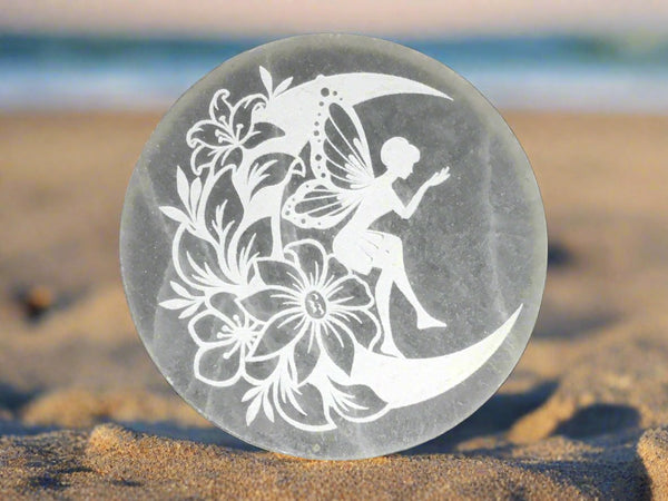 Selenite Fairy Disc