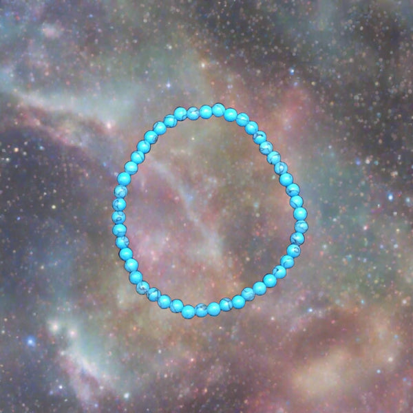 Reconstituted Turquoise Bracelet  4mm