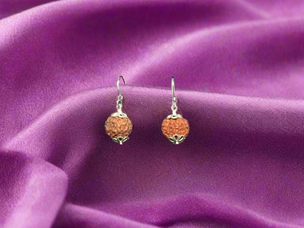 Rudraksha Earrings w/.925 Sterling Silver