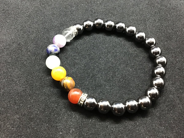 Hematite with chakra bracelet