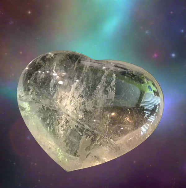 Smokey Quartz Heart 3inx2in