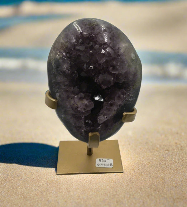 Amethyst Druze on stand 3 1/4 x 4 1/4