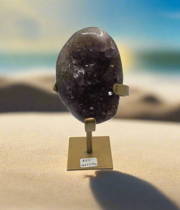 Amethyst Druze on stand 3 1/4 x 2 1/4