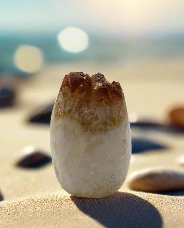 Citrine Druze polished 2 1/2  x 1 1/2