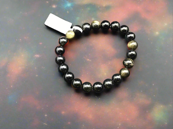 Black Obsidian  Bracelet 8mm