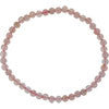 Rose Quartz Bracelet 4mm Round Beads