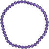 Amethyst Bracelet  4mm Round Beads