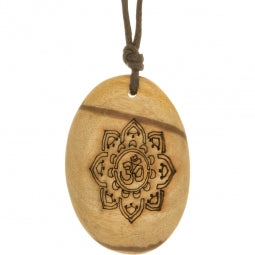 Palo Santo Necklace - Lotus/Om