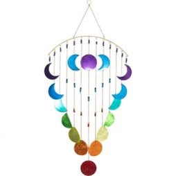 Metal Wall Hanging Mobile - Moon Phases Chakra