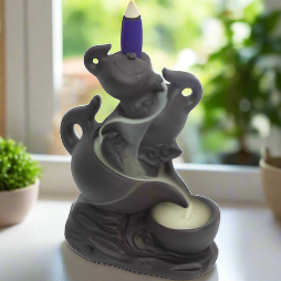 Backflow Incense Burner - Triple Tea Pots