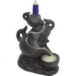 Backflow Incense Burner - Triple Tea Pots