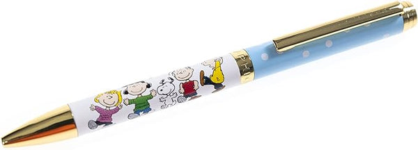 Graphique Peanuts Fashion Pen | 5.5” Ballpoint Pen | Refillable Black Ink | Retractable Twist Top | Matching Decorative Box | Comfort Grip for Writing | Office Supplies Accessories