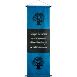 Cotton Inspirational Banner - Family Roots *