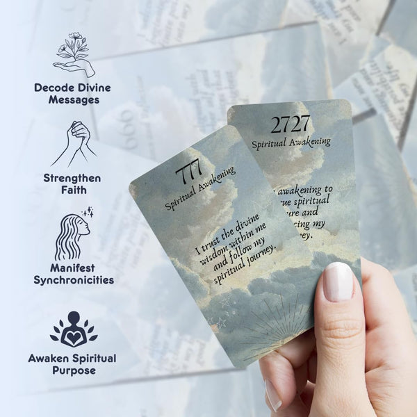 Angel Numbers Soul Sticks Positive Affirmation Cards for Women, Motivational, Mindful Daily Cards, & Self Care, Unique Gifts for Women and Men