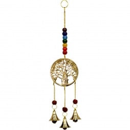 Tree of Life Brass Bell Chime Chakras - Tree of Life