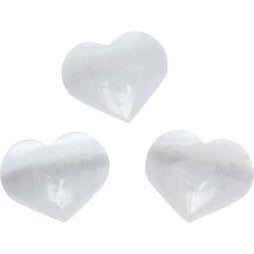 Mini Selenite Puffed Heart