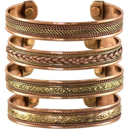 Tibetan Copper Bracelet Magnetic India pattern