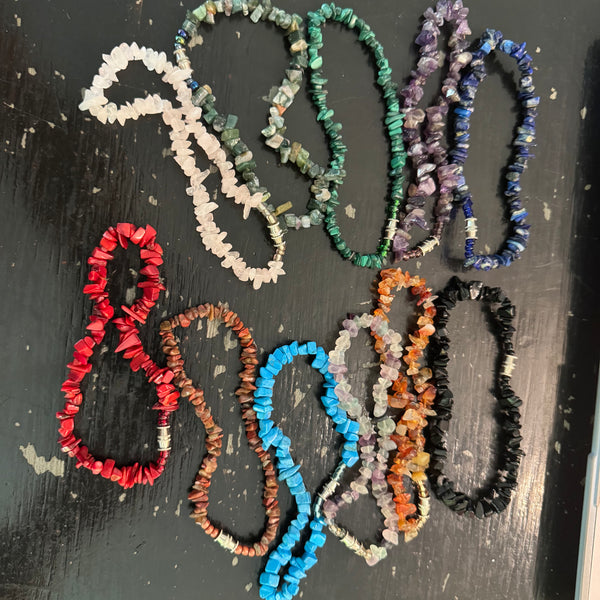 Anklet chip stones variety of stones