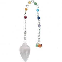 Pendulum Teardrop White Selenite