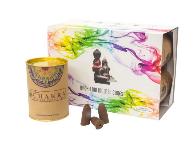 Goloka Backflow Cones 1 Can of 24 - Chakras*