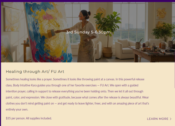 Healing Through Art – FU Art Class with Guided Intention & Gratitude