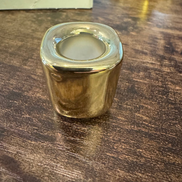 Ceramic Chime Candle Holder - Gold