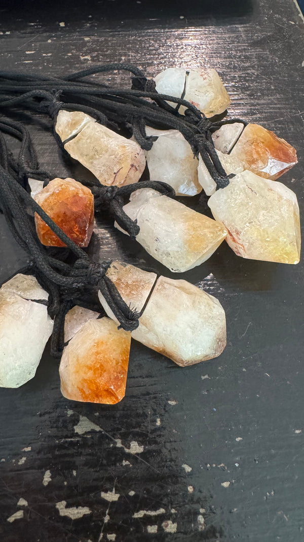 Citrine  rough necklace