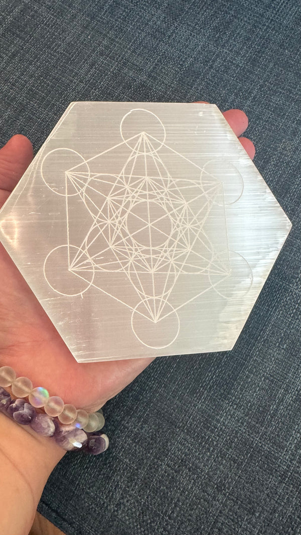 Selenite Charging plate Metatron