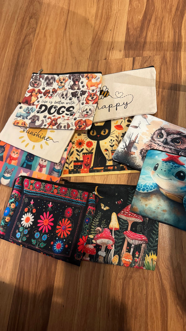 Makeup or Pencil bag variety of styles