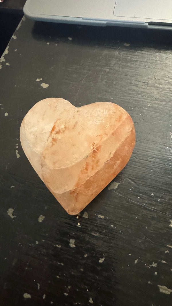 Himalayan Salt Rock Heart - Natural Heart-Shaped Salt Crystal for Love, Wellness, and Decor